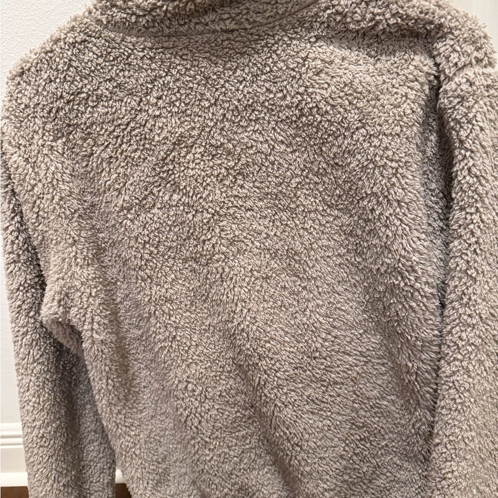 Patagonia Gray Sherpa Turtleneck Sweater